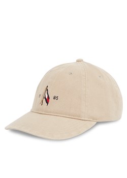 Czapka z daszkiem Tommy Hilfiger Seasonal Flag Wash 6 Panel Cap AM0AM13348 Beżowy ze sklepu eobuwie.pl w kategorii Czapki z daszkiem męskie - zdjęcie 178669789