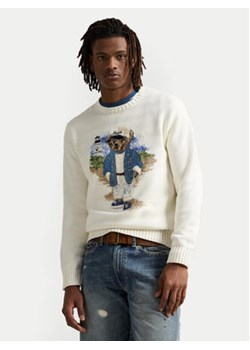 Polo Ralph Lauren Sweter 710964797001 Biały Regular Fit ze sklepu MODIVO w kategorii Swetry męskie - zdjęcie 178670247