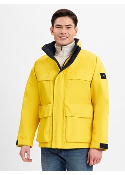 Tommy Hilfiger Męska kurtka funkcjonalna - REGATTA MID LENGTH JACKET Mężczyźni Sztuczne włókno żółty jednolity ze sklepu vangraaf w kategorii Kurtki męskie - zdjęcie 178672927