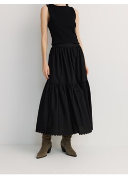Reserved - Spódnica maxi z bawełną - czarny ze sklepu Reserved w kategorii Spódnice - zdjęcie 178674218