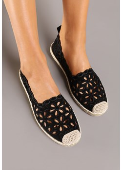 Czarne Ażurowe Espadryle Vices z Plecionym Sznurkiem Arivila ze sklepu born2be.pl w kategorii Espadryle damskie - zdjęcie 178675708