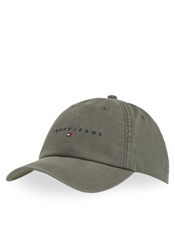 Czapka z daszkiem Tommy Jeans Tjm Linear Washed Cap AM0AM13355 Zielony ze sklepu eobuwie.pl w kategorii Czapki z daszkiem męskie - zdjęcie 178675847