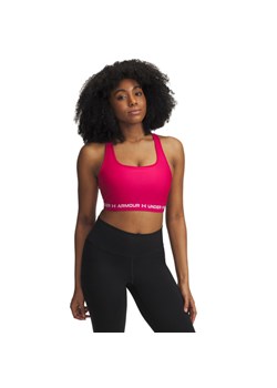 Biustonosz treningowy Under Armour Crossback Mid Bra - różowy ze sklepu Sportstylestory.com w kategorii Biustonosze - zdjęcie 178683837