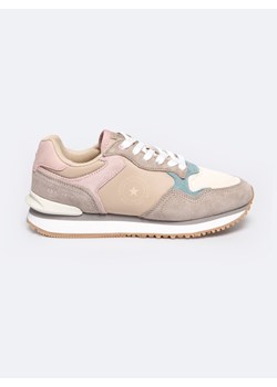 Sneakersy damskie z kolorowymi wstawkami beżowe RR274252 801 ze sklepu Big Star w kategorii Buty sportowe damskie - zdjęcie 178684038