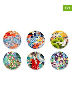Trendy Kitchen by EXCÉLSA Talerze (6 szt.) &quot;Kimono&quot; ze wzorem na pieczywo - Ø 15 cm ze sklepu Limango Polska w kategorii Naczynia - zdjęcie 178685259
