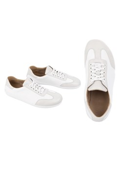 Buty męskie barefoot minimalistyczne skórzane 0742W  białe ze sklepu butyolivier w kategorii Półbuty męskie - zdjęcie 178687848