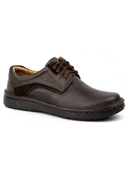 Buty męskie skórzane casual 14KAM ciemny brąz - id: 7867n - marki butyolivier - 178688319 Buty męskie skórzane casual 14KAM ciemny brąz ze sklepu butyolivier w kategorii Półbuty męskie - zdjęcie 178688319