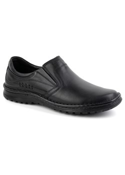 Buty męskie skórzane wsuwane 759MP czarne ze sklepu butyolivier w kategorii Półbuty męskie - zdjęcie 178688506