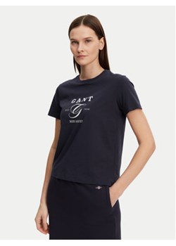 Gant T-Shirt 4200563 Granatowy Regular Fit ze sklepu MODIVO w kategorii Bluzki damskie - zdjęcie 178689566