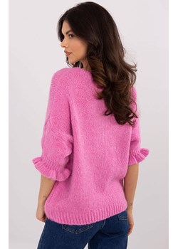 Brudnoróżowy sweter z wiskozą MI-SW-2913.99, Kolor jasny róż, Rozmiar uniwersalny, ITALY MODA ze sklepu Primodo w kategorii Swetry damskie - zdjęcie 178691345