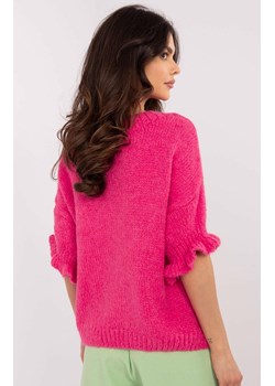 Ciemnoróżowy sweter damski z wiskozą MI-SW-2913.99, Kolor ciemny różowy, Rozmiar uniwersalny, ITALY MODA ze sklepu Primodo w kategorii Swetry damskie - zdjęcie 178691358