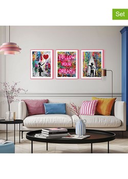 Orangewallz Druki artystyczne (3 szt.) "Streetart Compilation" w ramce ze sklepu Limango Polska w kategorii Obrazy - zdjęcie 178691596