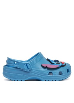 Klapki Crocs Stitch Classic Clog K 209464 Niebieski ze sklepu eobuwie.pl w kategorii Klapki dziecięce - zdjęcie 178691967