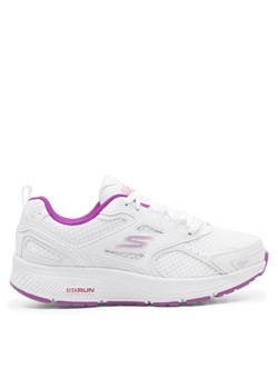 Sneakersy Skechers 128075 WPR Biały ze sklepu eobuwie.pl w kategorii Buty sportowe damskie - zdjęcie 178692055