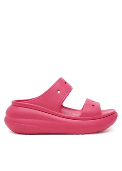 Klapki Crocs Classic Crush Sandal 207670 Różowy ze sklepu eobuwie.pl w kategorii Klapki damskie - zdjęcie 178692067