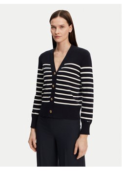 Gant Kardigan 4805319 Granatowy Regular Fit ze sklepu MODIVO w kategorii Swetry damskie - zdjęcie 178694999