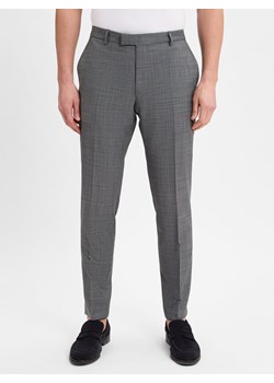 JOOP! Męskie spodnie garniturowe z zawartością wełny - Brad Mężczyźni Regular Fit szary wzorzysty ze sklepu vangraaf w kategorii Spodnie męskie - zdjęcie 178695438