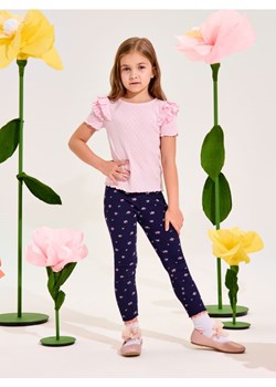 Sinsay - Legginsy z motywem drobnych kwiatów - granatowy ze sklepu Sinsay w kategorii Spodnie dziewczęce - zdjęcie 178696589
