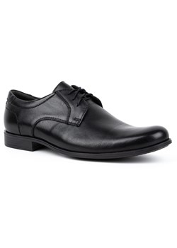 Buty męskie eleganckie skórzane 344KAM czarne ze sklepu butyolivier w kategorii Buty eleganckie męskie - zdjęcie 178699329