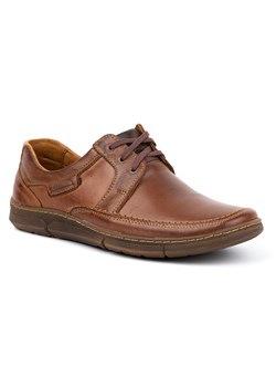 Buty męskie skórzane sznurowane 60K AX brązowe ze sklepu butyolivier w kategorii Półbuty męskie - zdjęcie 178700078