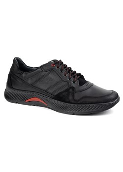 Buty męskie skórzane sznurowane SPORT STYLE 315GT floter czarne ze sklepu butyolivier w kategorii Półbuty męskie - zdjęcie 178701328