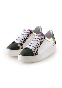 Anna Morellini Skórzane sneakersy &quot;Milavia&quot; w kolorze biało-czarnym ze sklepu Limango Polska w kategorii Trampki damskie - zdjęcie 178701905