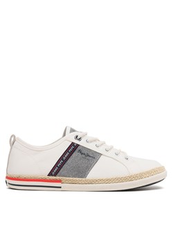 Espadryle Pepe Jeans Maoui Tape PMS30917 Biały ze sklepu eobuwie.pl w kategorii Półbuty męskie - zdjęcie 178703276