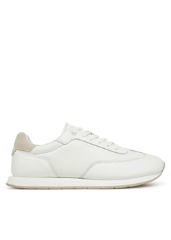 Sneakersy Calvin Klein Low Top Lace Up Tmbl Lth HM0HM01804 Biały ze sklepu eobuwie.pl w kategorii Buty sportowe męskie - zdjęcie 178704995