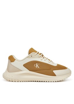 Sneakersy Calvin Klein Jeans Eva Runner Low Mesh Mix YM0YM01185 Żółty ze sklepu eobuwie.pl w kategorii Buty sportowe męskie - zdjęcie 178705058