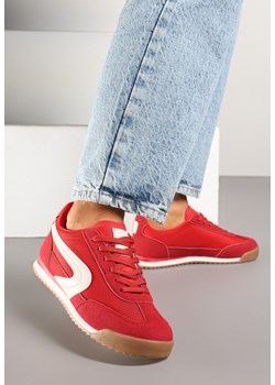Czerwone Sneakersy w Klasycznym Stylu Ellirianne ze sklepu born2be.pl w kategorii Buty sportowe damskie - zdjęcie 178705957