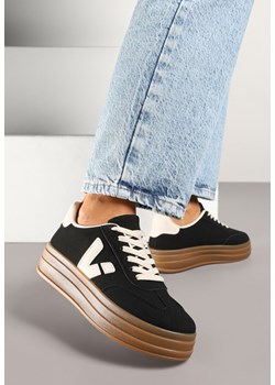 Czarne Sneakersy w Stylu Tenisówek Ellienne ze sklepu born2be.pl w kategorii Buty sportowe damskie - zdjęcie 178705975