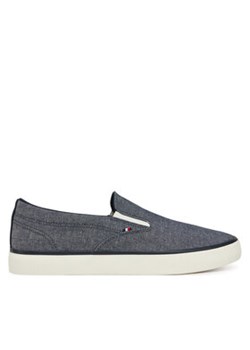 Tommy Hilfiger Tenisówki Th Hi Vulc Low Slip On Ch FM0FM05390 Niebieski ze sklepu MODIVO w kategorii Trampki męskie - zdjęcie 178707159