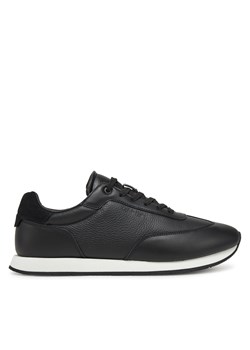 Sneakersy Calvin Klein Low Top Lace Up Tmbl Lth HM0HM01804 Czarny ze sklepu eobuwie.pl w kategorii Buty sportowe męskie - zdjęcie 178707487