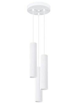 Biała potrójna nieregularna lampa wisząca - D299 Mentona ze sklepu Edinos.pl w kategorii Lampy sufitowe - zdjęcie 178718138