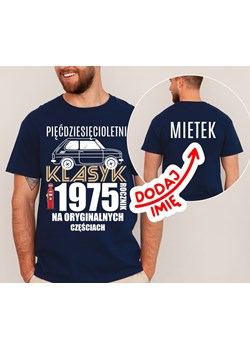 męska GRANATOWA koszulka na 50 urodziny z imieniem ze sklepu Time For Fashion w kategorii T-shirty męskie - zdjęcie 178718316