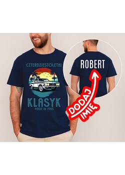 męska GRANATOWA koszulka na 40 urodziny z imieniem ze sklepu Time For Fashion w kategorii T-shirty męskie - zdjęcie 178718336