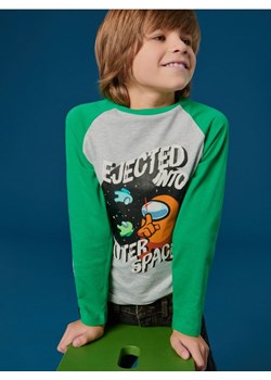 Sinsay - Koszulka z długimi rękawami Among Us - zielony ze sklepu Sinsay w kategorii T-shirty chłopięce - zdjęcie 178722877