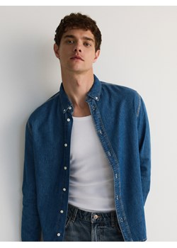 Reserved - Jeansowa koszula regular fit - niebieski ze sklepu Reserved w kategorii Koszule męskie - zdjęcie 178726609