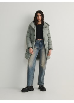 Reserved - Pikowany płaszcz - jasnozielony ze sklepu Reserved w kategorii Kurtki damskie - zdjęcie 178726697