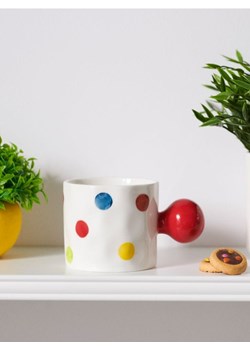 Sinsay - Kolorowy ceramiczny kubek - biały ze sklepu Sinsay w kategorii Kubki - zdjęcie 178729295