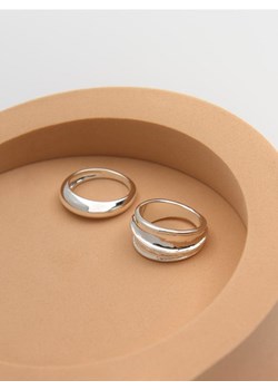 Sinsay - Pierścionki 2 pack - srebrny ze sklepu Sinsay w kategorii Pierścionki - zdjęcie 178729466