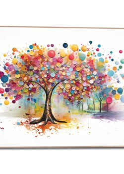 Orangewallz Druk artystyczny &quot;Colour Tree&quot; w ramce - 50 x 40 cm ze sklepu Limango Polska w kategorii Obrazy - zdjęcie 178733108
