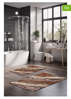 Elizabed Dywaniki łazienkowe (2 szt.) w kolorze beżowo-brązowym ze sklepu Limango Polska w kategorii Akcesoria łazienkowe - zdjęcie 178733165