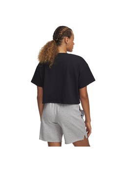 Damski t-shirt crop-top z nadrukiem Under Armour UA W Varsity Mix HW SS Crop - czarny ze sklepu Sportstylestory.com w kategorii Bluzki damskie - zdjęcie 178735206