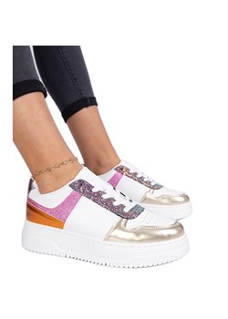 Wielokolorowe sneakersy damskie na grubej podeszwie ze sklepu ButyModne.pl w kategorii Buty sportowe damskie - zdjęcie 178735707