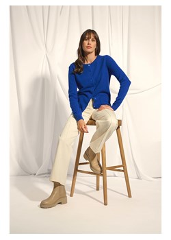 Just Cashmere Kaszmirowy kardigan "Katharine" w kolorze niebieskim ze sklepu Limango Polska w kategorii Swetry damskie - zdjęcie 178737247