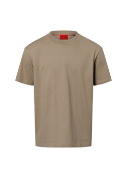 HUGO Koszulka męska - Dapolino Mężczyźni Bawełna cielisty jednolity ze sklepu vangraaf w kategorii T-shirty męskie - zdjęcie 178738545