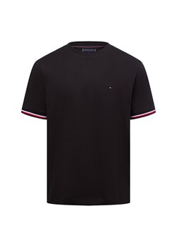 Tommy Hilfiger Koszulka męska Mężczyźni Bawełna czarny jednolity ze sklepu vangraaf w kategorii T-shirty męskie - zdjęcie 178738548
