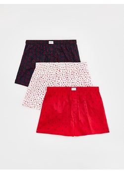 Reserved - 3 pack bokserek Loose - czerwony ze sklepu Reserved w kategorii Majtki męskie - zdjęcie 178739458