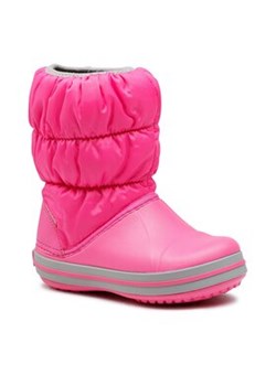 Crocs Śniegowce Winter Puff 14613-6TR Różowy ze sklepu MODIVO w kategorii Buty zimowe dziecięce - zdjęcie 178740929